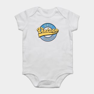 Seattle Washington State retro logo Baby Bodysuit